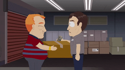delivery hand off GIF by South Park 