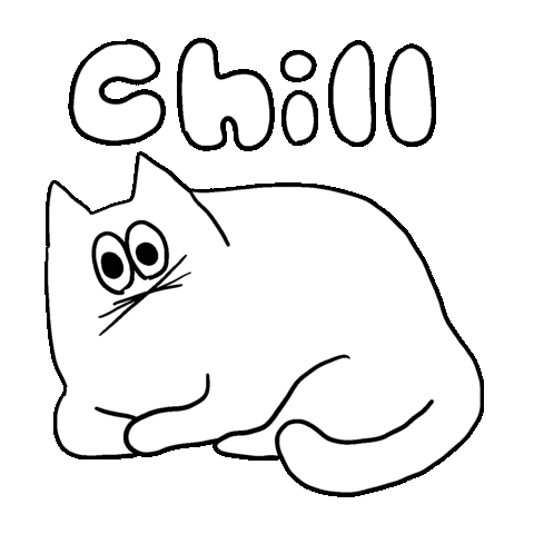 Cat Chill Sticker by Gunmaunofficial