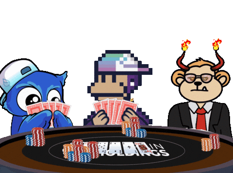 Poker Face Crypto Sticker by BigBrains