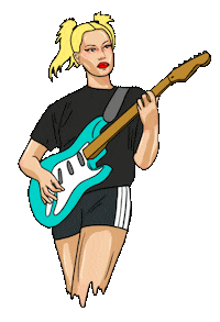 DuBlonde music guitar band adidas Sticker