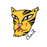 cat heart Sticker by clairvrn