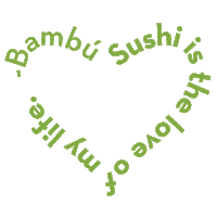 bambu_sushibar sushi bambu favorito how we roll Sticker