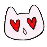 vanil_art love cat heart kawaii Sticker