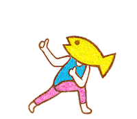 Fish Yes Sticker by Naoshi
