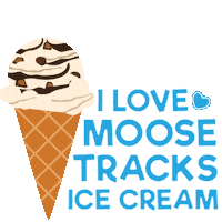 cone love Sticker by Moose Tracks Ice Cream