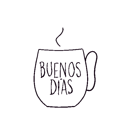 claudiavlo giphyupload black good morning cafe Sticker