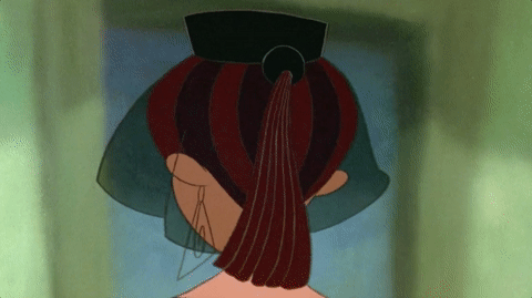 Cartoon gif. Jamika in Bebe's Kids whips her head around, sneers disgustedly, rolls her eyes, and turns back around.