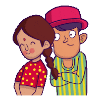 Hidden Love Couple Sticker by Creative Hatti