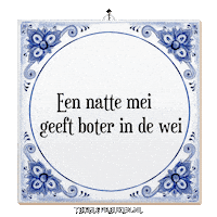 Mei Genieten Sticker by Tegelspreuken.nl