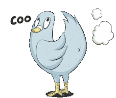 Bird Farting Sticker by Jin