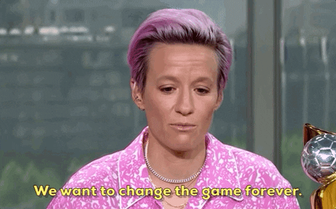 giphyupload megan rapinoe giphynews change the game GIF