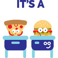 Pizza Burger Sticker by Foodak