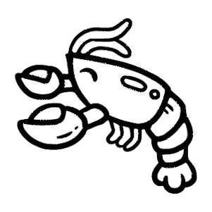 Doodles Lobster Sticker