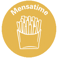 Pommes Mensa Sticker by Universität Kassel