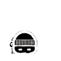 Black And White Escape Sticker by Helvetiq