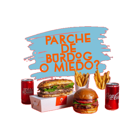 Burdog giphygifmaker amigos hamburguesas parche Sticker