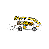 Happytrailshikingla dogwalker dogwalking hth adventure dog Sticker