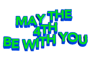 May The Fourth Be With You Star Wars Sticker by GIPHY Text