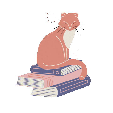 BoD_BooksonDemand giphyupload cat kitty book Sticker
