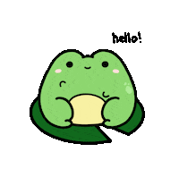 Frog Hello Sticker