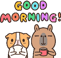 Good Morning Coffee Sticker