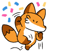 Happy Fox Sticker