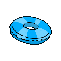 caracaranyc blue floatie pool float innertube Sticker