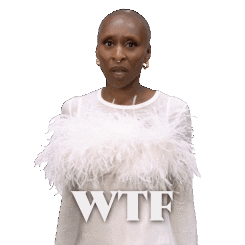 What The Hell Wtf Sticker by Cynthia Erivo