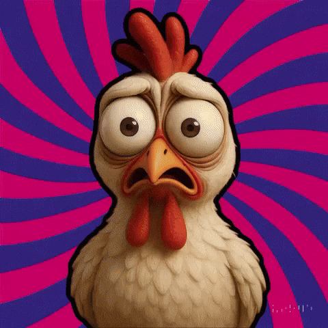Chicken Omg GIF by Maryanne Chisholm - MCArtist