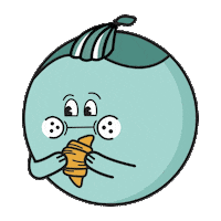 Coffee Eating Sticker by Chubby Boii