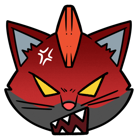 Angry Cat Sticker