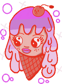 Ying Yang Icecream Sticker