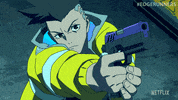 Shooting Pew Pew Pew GIF by Cyberpunk: Edgerunners