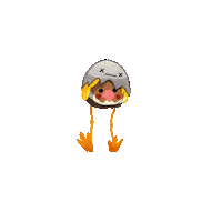 Alanoxud walk duck egg feet Sticker
