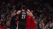 high five trail blazers GIF by NBA