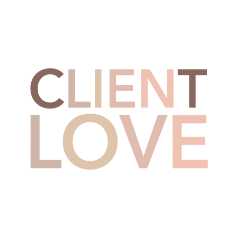 Client Love Sticker by skinbylucy