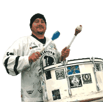 Drummer Drum Sticker by Hockey club UGRA