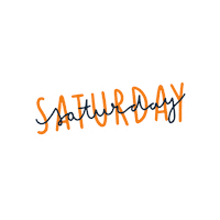 Days Of The Week Saturday Sticker by Bruna Valeria