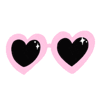 maxjuliab love pink hearts sunglasses Sticker