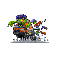 Hot Rod Car Sticker by Metro Group Miami