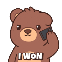 Teddy Bear Win Sticker by BEARISH