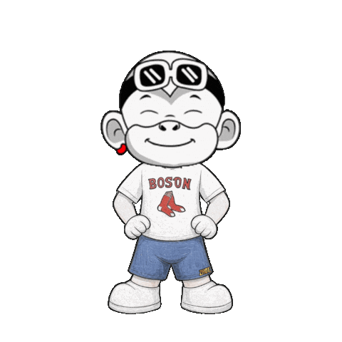 Enjoying Boston Red Sox Sticker by Zhot