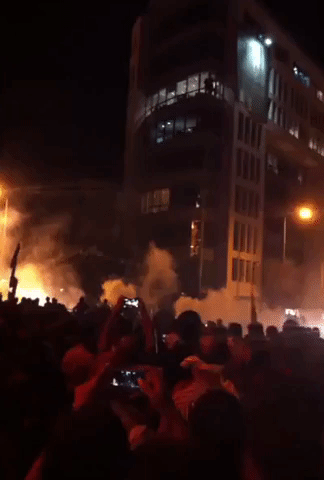 Police Use Water Cannon Against Beirut Trash Protest