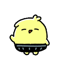 Tired Chick Sticker