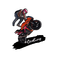 Motorcycle Wheelie Sticker by 1FNGR