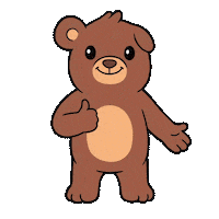 Happy Teddy Bear Sticker by BEARISH