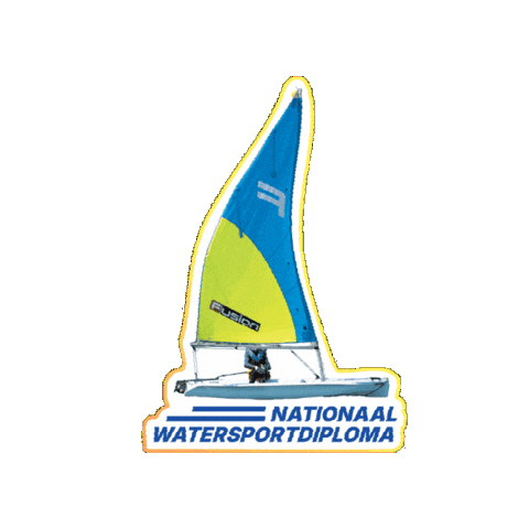 nationaalwatersportdiploma giphygifmaker fusion boot zeilen Sticker
