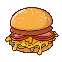 Burger Snack Sticker by Chope & Compagnie