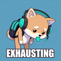 Exhausting Shiba Inu GIF by WUFFI