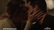 Jill Wagner Kiss GIF by Hallmark Mystery